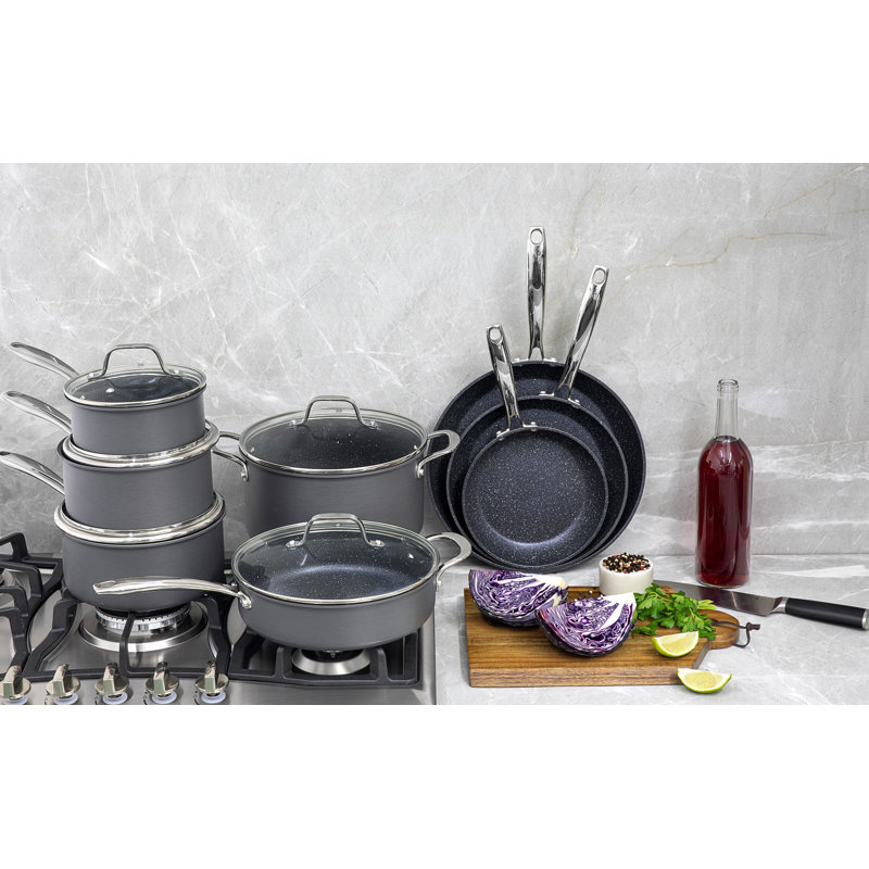 GraniteStone Granite Stone PRO Hard Anodized 13 Pieces Aluminum Non